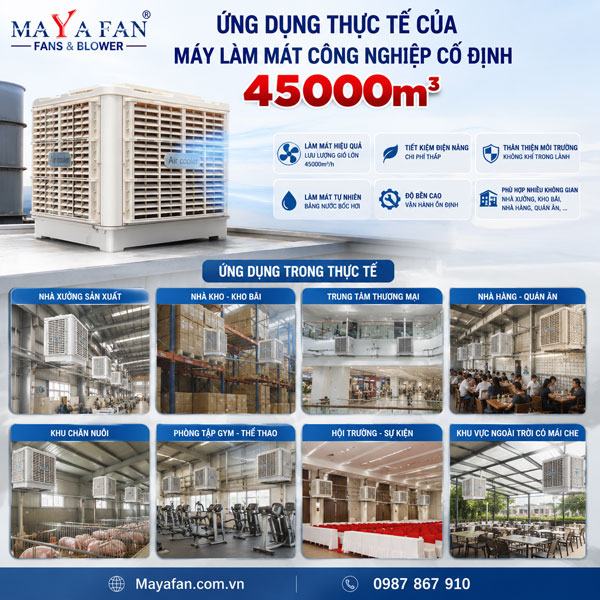 máy làm mát công nghiệp 45000m³