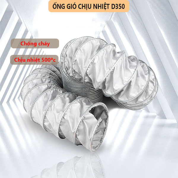 Ống gió mềm chịu nhiệt D350