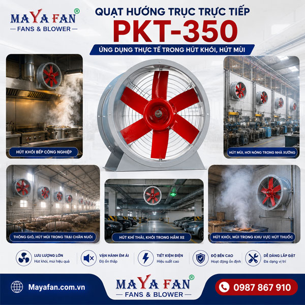 quạt hướng trục trực tiếp PKT-350