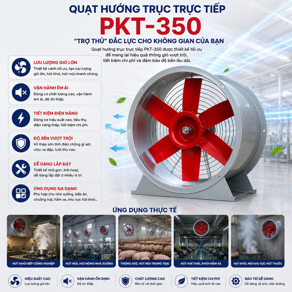 quạt hướng trục trực tiếp PKT-350