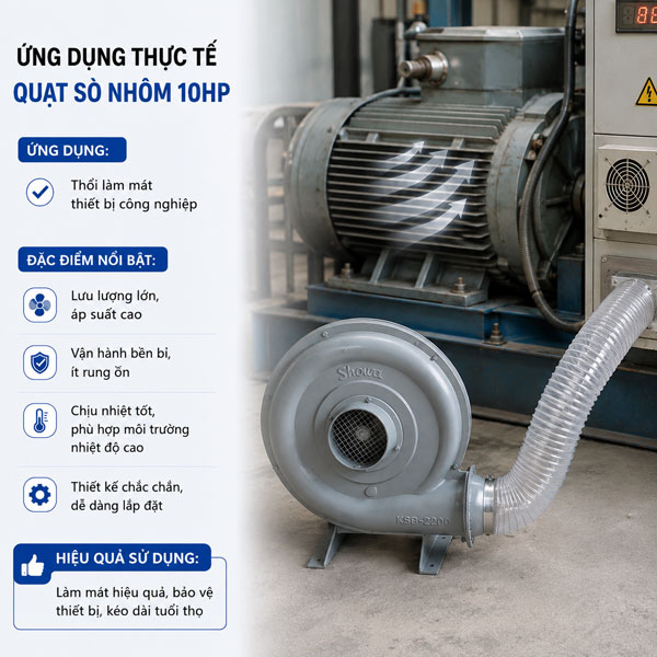 quạt sò nhôm 10HP