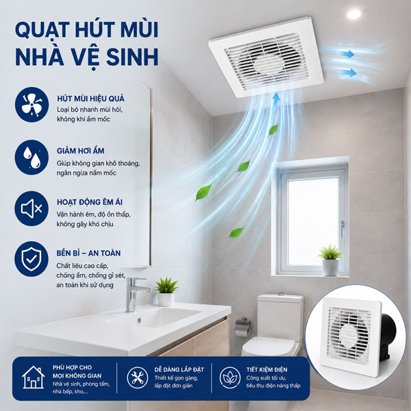 Quạt hút mùi nhà vệ sinh