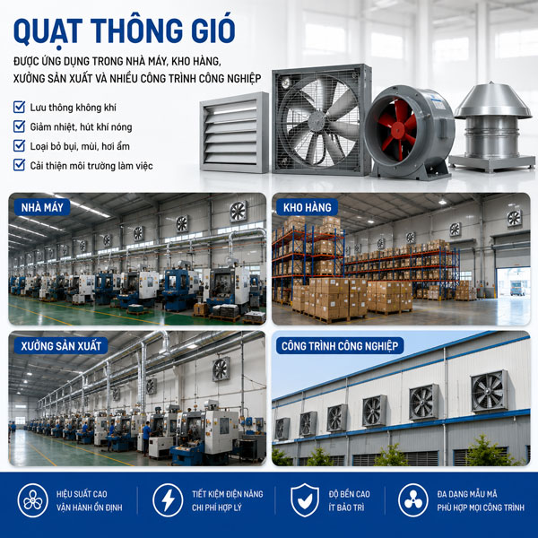 Quạt thông gió nhà xưởng
