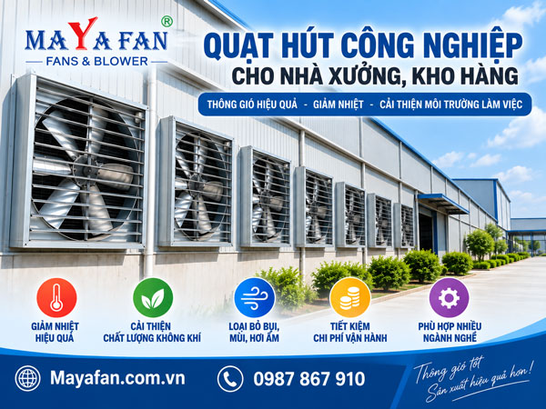 Cách tính số lượng quạt hút công nghiệp