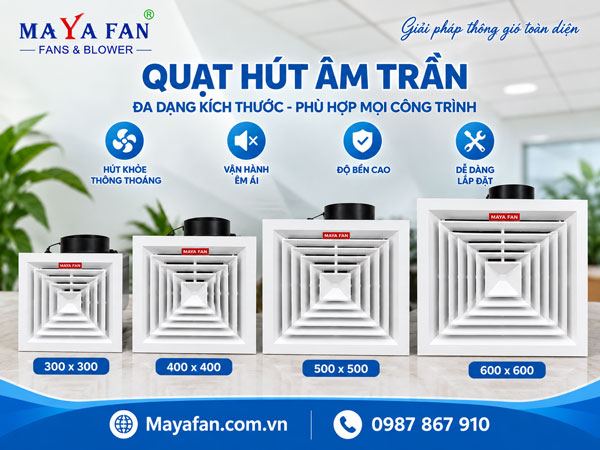 giá quạt hút âm trần