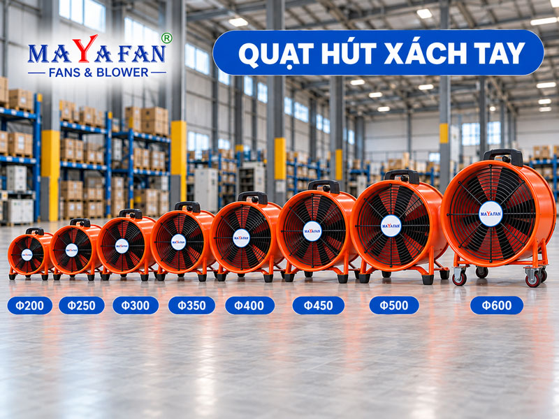 Quạt hút công nghiệp xách tay
