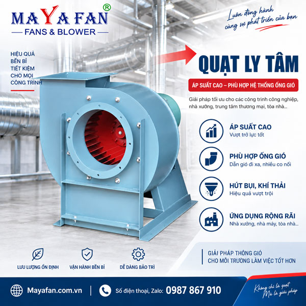 Quạt ly tâm công nghiệp