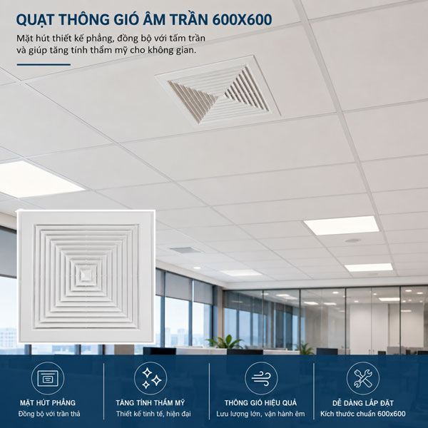 Quạt thông gió âm trần 600x600